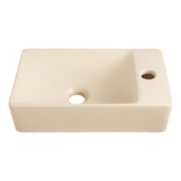 Felix 15 in. W x 8 in. D Modern Wall Mounted Rectangular Ceramic Mini Sink